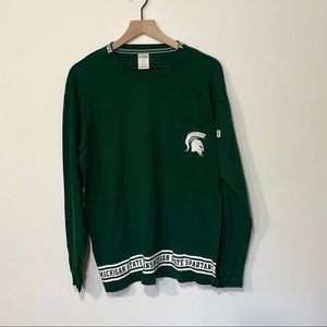 NWOT PINK MSU Long Sleeve Tee